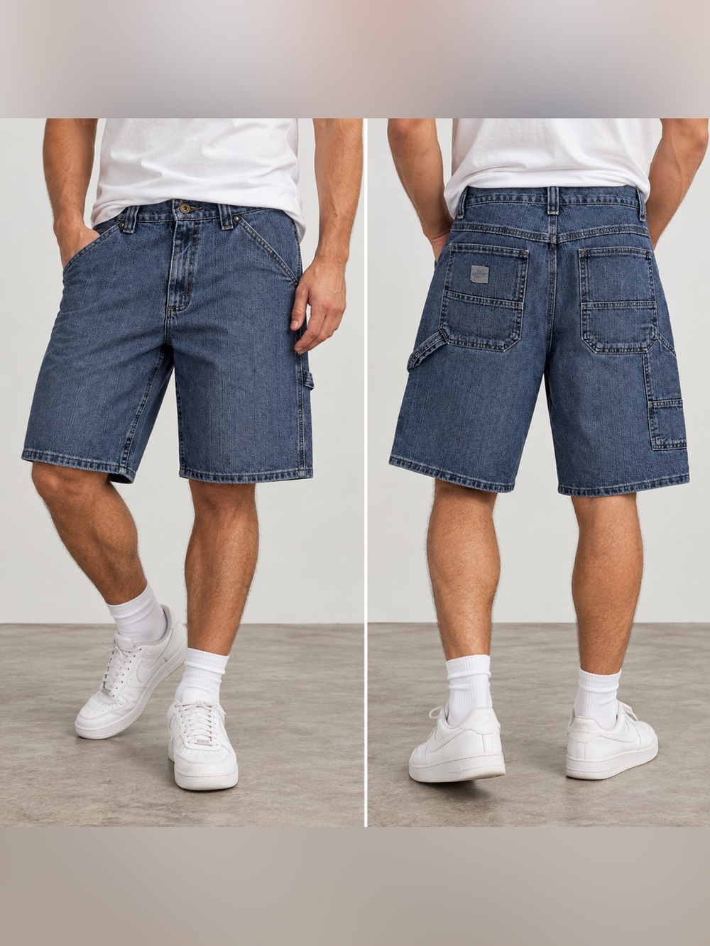 Lee Dungarees Carpenter Denim Shorts Men’s 32 Blue Workwear Jorts